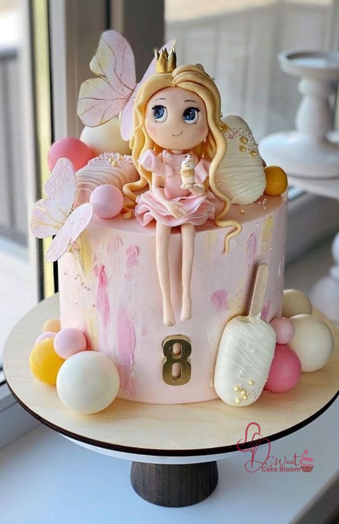 Simple Baby Girl Cake